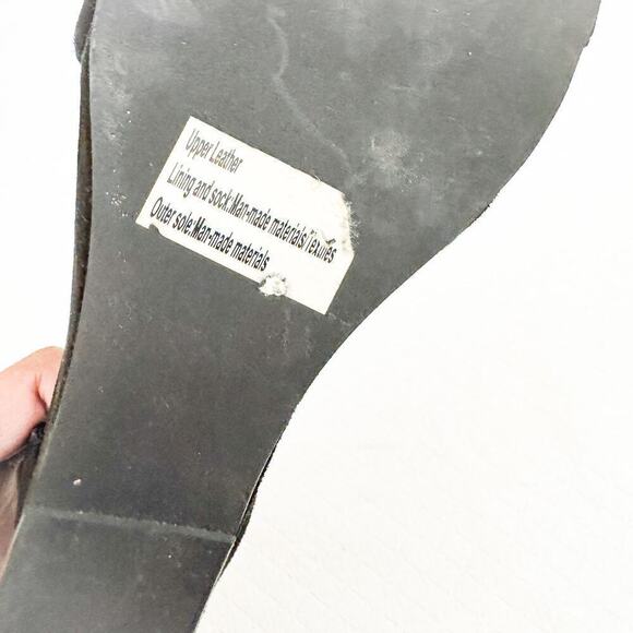 J. Jill Black Suede Platform Sandals Open Toe Heeled Shoes Size 10 - Picture 3 of 6